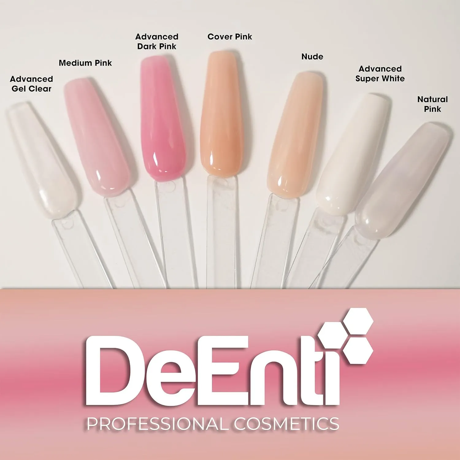 DeEnti Acrylic Nail Powder, 2oz Medium Pink, Long Lasting Salon Quality, Bubble Free Professional Manicures, Nail Art, Fake Nails, Dip, Carving & Extensions