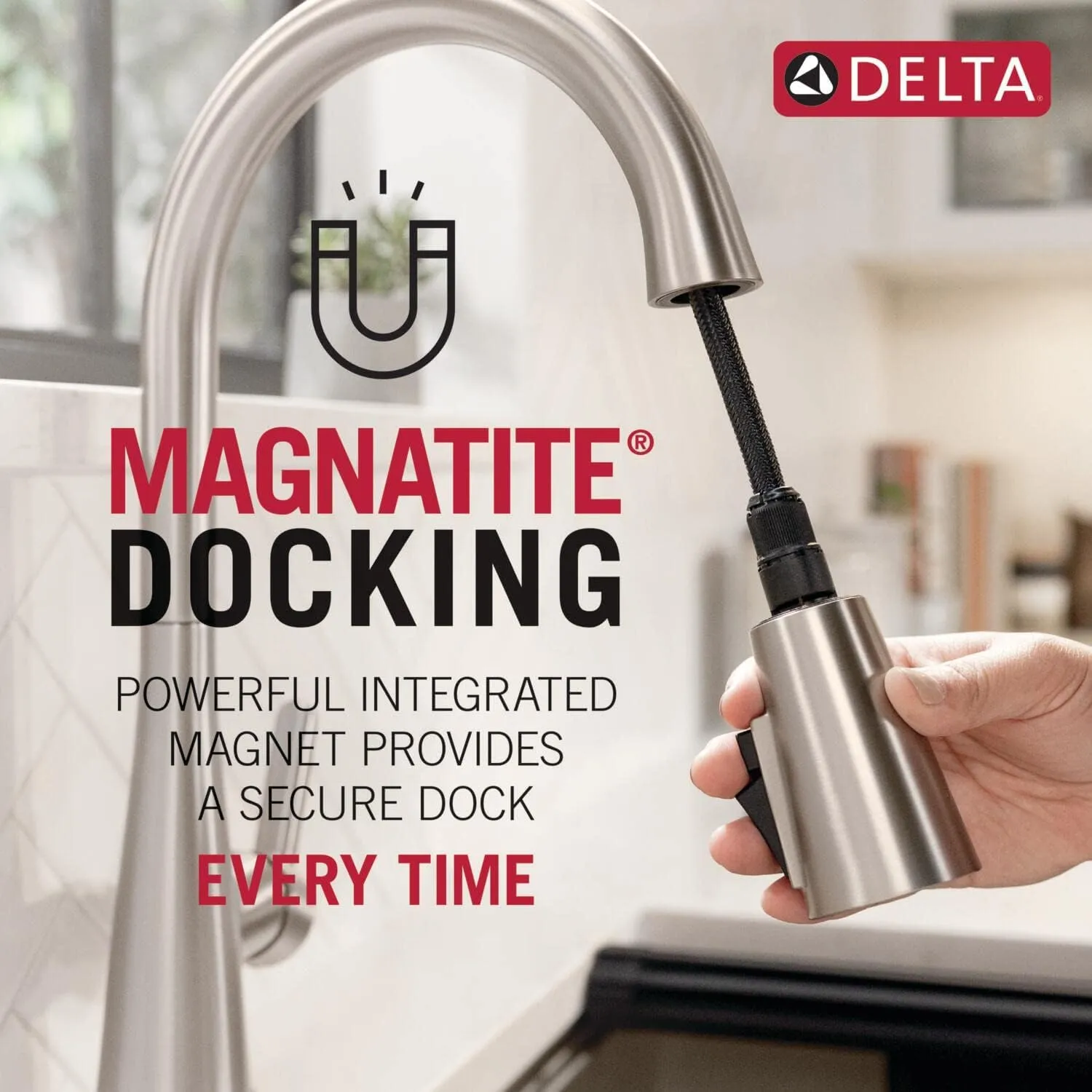 Delta 18887-DST Ermelo 1.8 GPM Single Hole Pre-Rinse Spring Spout Pull Down Kitchen Faucet - Includes Escutcheon - Matte Black