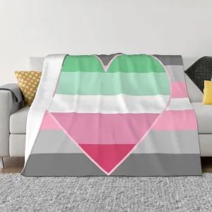 Demigirl Abro-Pride Flag LGBTQ Cozy Up with Our Ultra-Soft Fleece Blanket - Perfect for Home and Travel 60"x50"