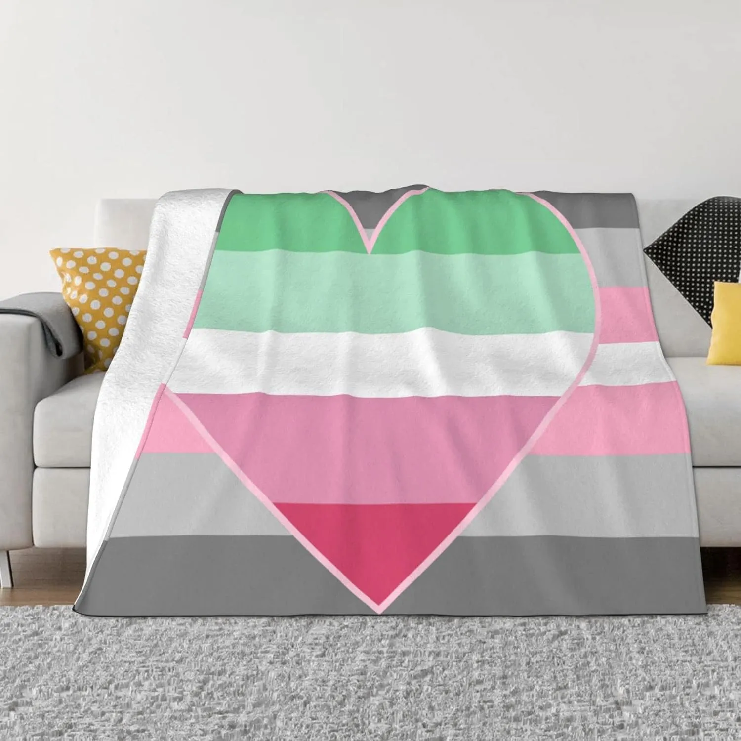Demigirl Abro-Pride Flag LGBTQ Cozy Up with Our Ultra-Soft Fleece Blanket - Perfect for Home and Travel 60"x50"