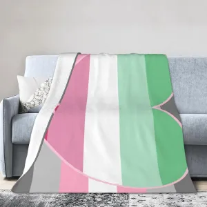 Demigirl Abro-Pride Flag LGBTQ Throw Lightweight Blankets Bed Sofa Warm Cozy Fluffy Throw Plush 50"X40" Blanket