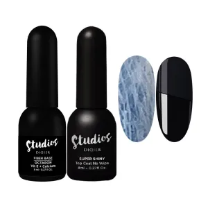 DIDIER LAB - Premium Base Coat Gel Nail Polish Octagon & Top Coat Gel Nail Polish Super Shiny - Gel Nail Polish Set - Nail Strengthener- No Wipe Gel Top Coat - Soak off Gel Polish - UV Nail Polish