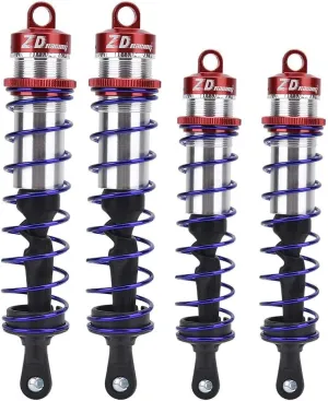 Dilwe RC Shock Absorber, Metal Oil Pressure Adjustable Shock Front & Rear Damper Compatible with 1/8 RC Car, RC Shocks Absorber Damper RC Accessories(Red)