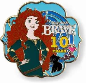 Disney Pixar Brave 10th Anniversary Limited Edition Enamel Pin Exclusive | Metal Brooch Badge Accessories For Backpack, Clothes, Hats | Cute Princess Gifts and Collectibles