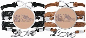 DIYthinker Hand Painted Canvas Shoes Illustration Bracelet Hand Strap Leather Rope Wristband Double Set Gift