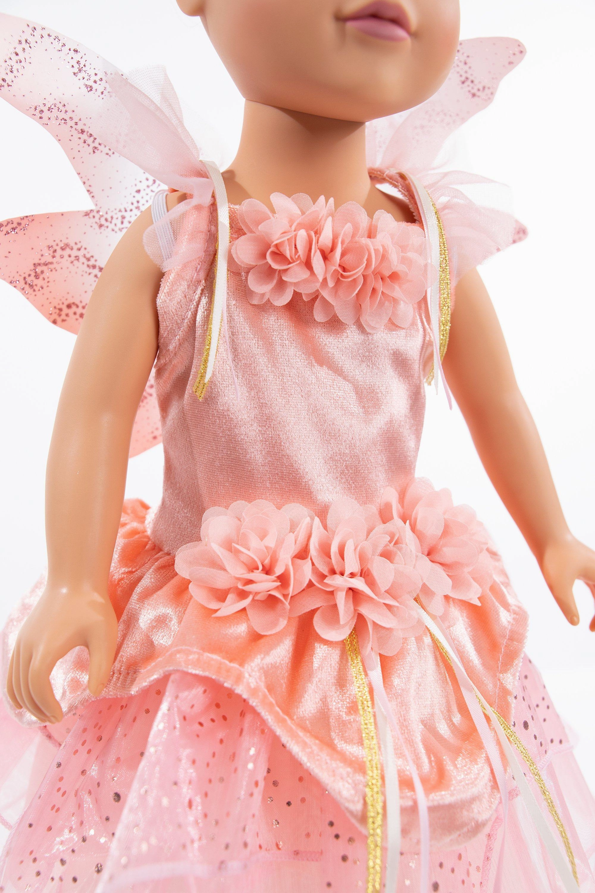 Doll Dress Rose Garden Fairy with Wings