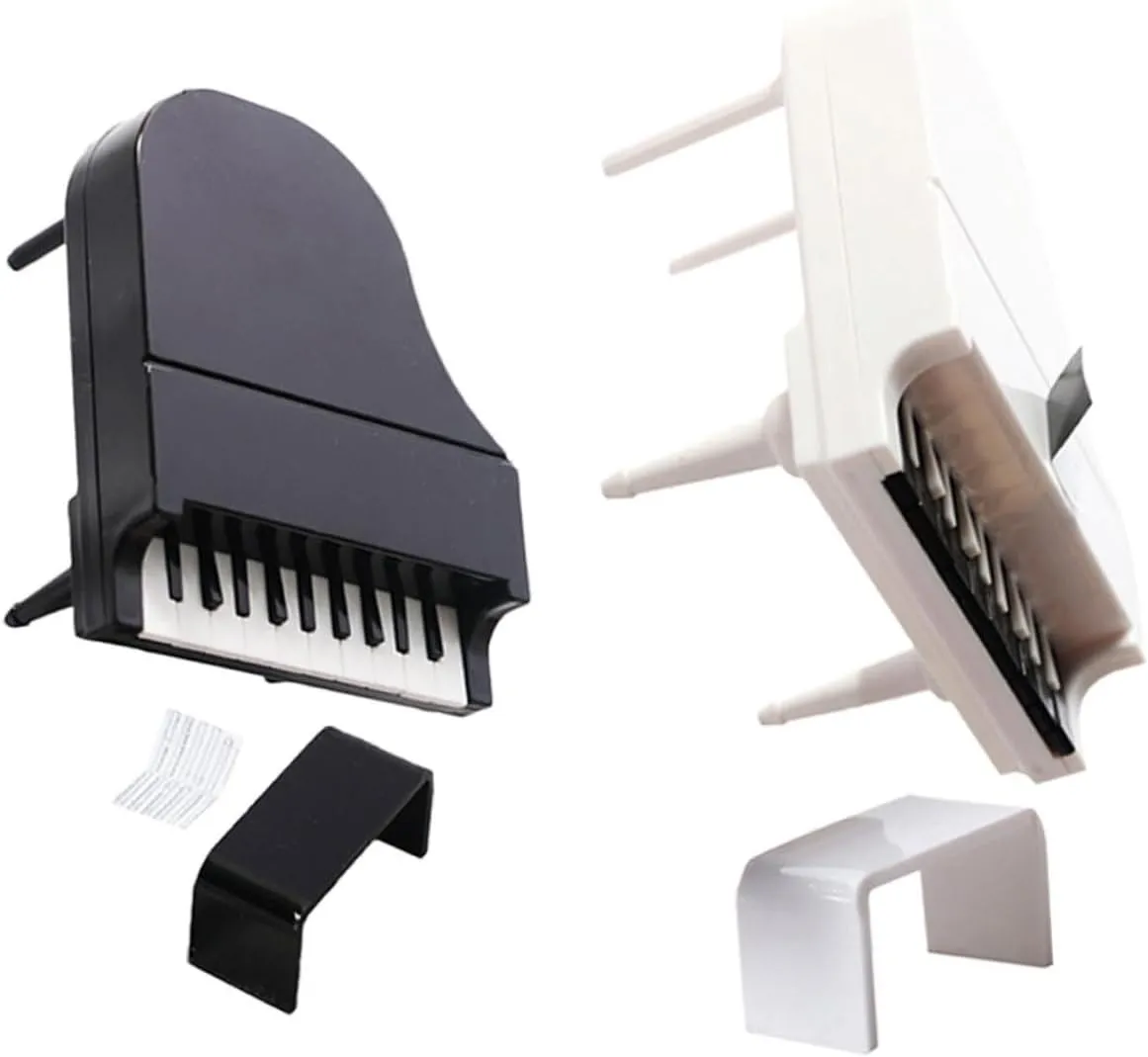 Dollhouse Mini Piano Ornament Set Miniature Upright Piano Model Mini House Decor Accessory Miniature Furniture for Dollhouse