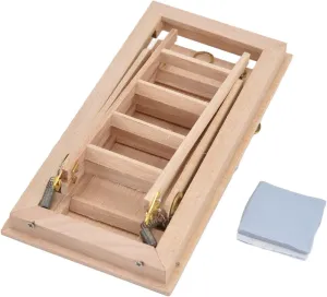 Dollhouse Wooden Folding Ladder, Miniature Stairs for 1:12 Doll House, to Carry and Install, Excellent Quality Birch Material, Accessory for Role Playing and Creativity