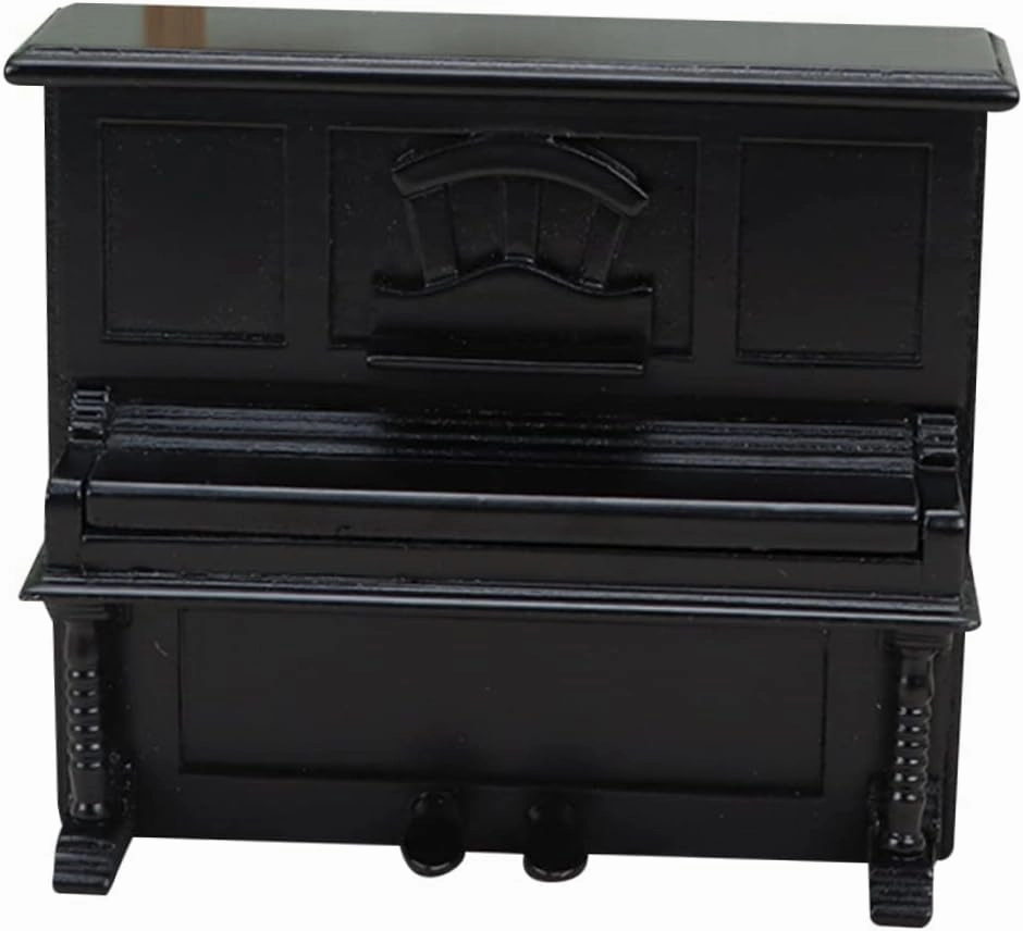 Dollhouse Miniature Upright Piano for Micro Gardening Home Decoration and Photography Miniature Accessory for Dollhouse Enthusiasts