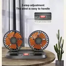 Double Head Adjustable V Fan For Summer – 360 Degrees Rotatable.