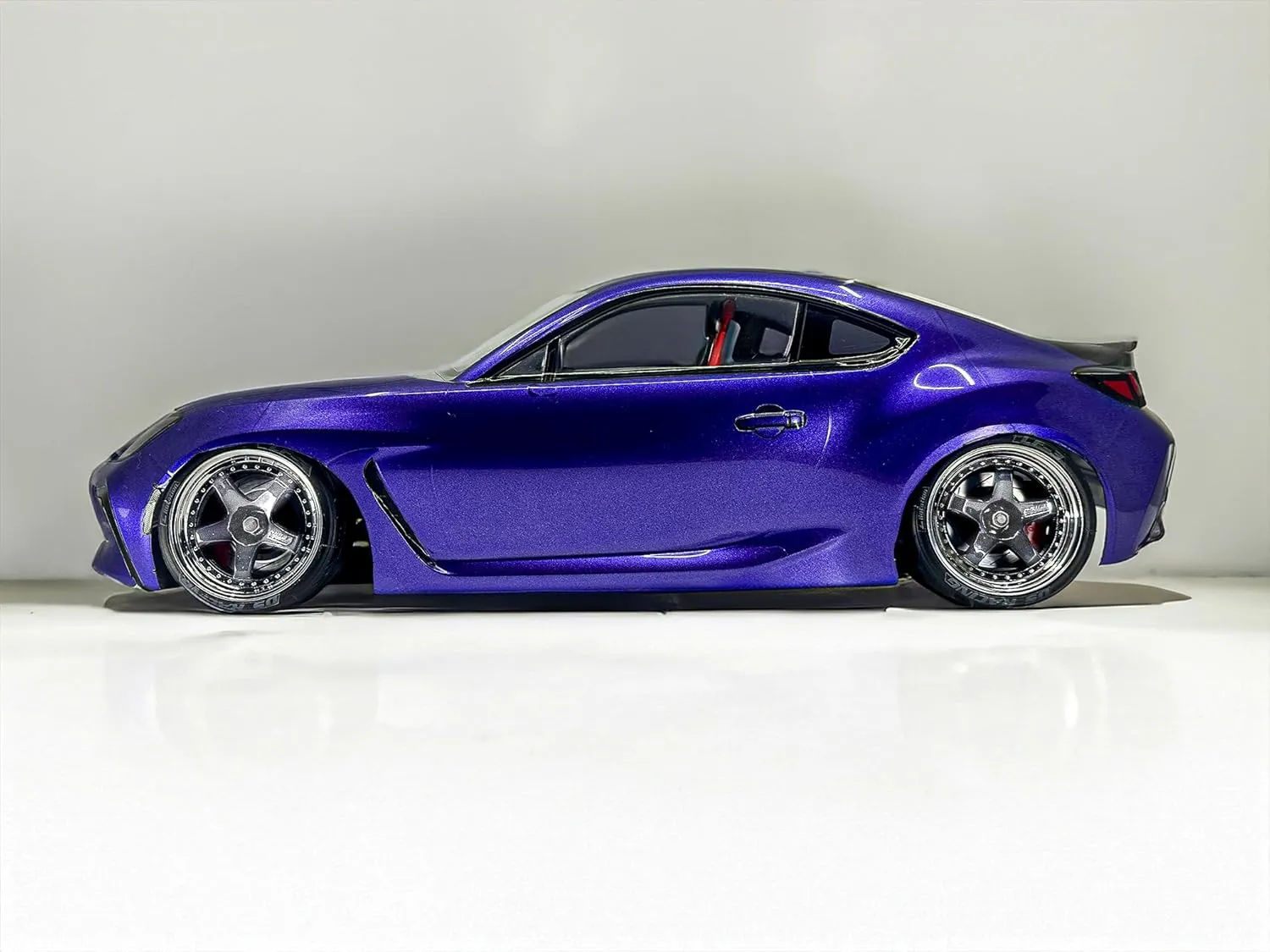 Drift Element 1/10 RC Car Drift Rims Wheels, 2PCS Set, 5-Spoke, Adjustable Offset, Fits Yokomo YD MD RD, MST RMX, Reve D RDX, Redcat RDS, HPI, Tamiya TT & More (Gunmetal w/Chrome Lip)