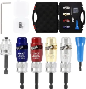 Drill Wire Stripper, 4 in 1 Wire Stripper and Twisting Tool, 2.5-6-8-10 AWG Fast Drill Wire Stripper Twister Electrician Tool Wire Nut Twister Cable Stripper and Connector Tool