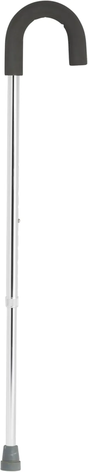Drive Medical Round Handle Aluminum Walking Cane with Foam Grip, Silver