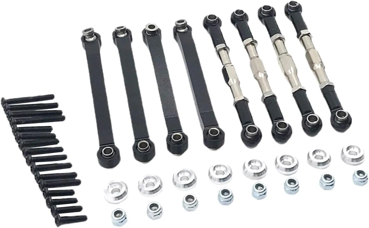 Durable RC Car Metal Chasis Pull Rod Turnbuckle Rod Linkage for MN D90 D91 D99 D99S 1/12 Accessory Part