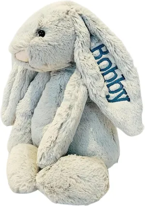 Easter Gift with Child's Name Embroidered Personalized Easter Bunny Bunny Stuffed Animal Easter Bunny Plush Bunny Doll Easter Gifts from Elders or Friends for Easter.