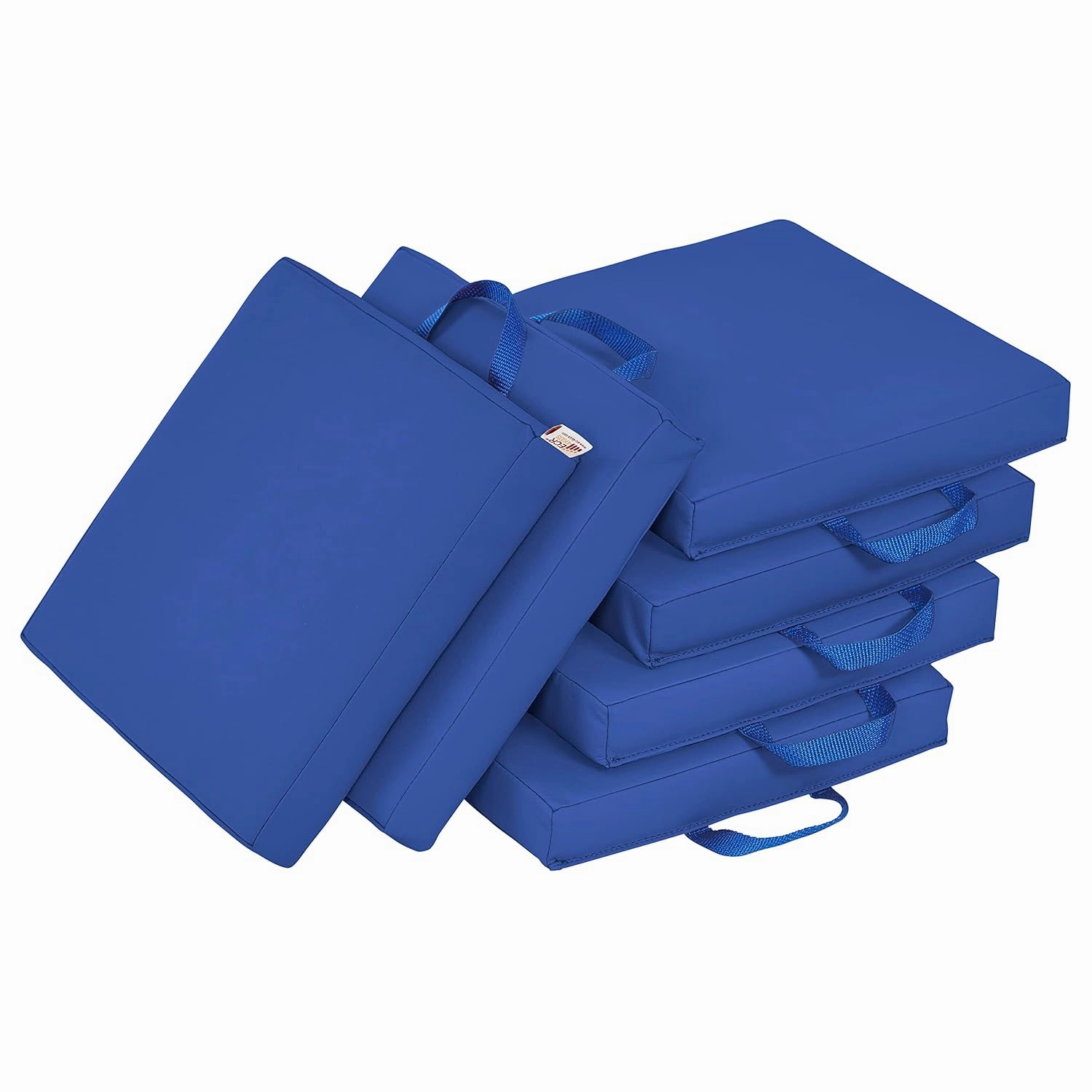 ECR4Kids SoftZone Floor Cushions, Square, Flexible Seating, Blue, 6-Piece
