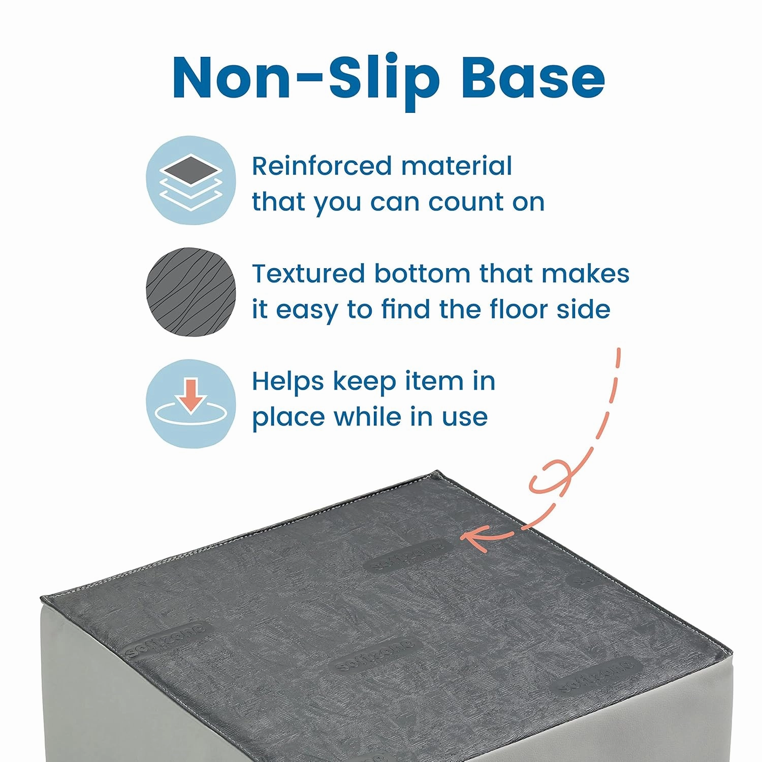 ECR4Kids SoftZone Floor Cushions, Square, Flexible Seating, Blue, 6-Piece