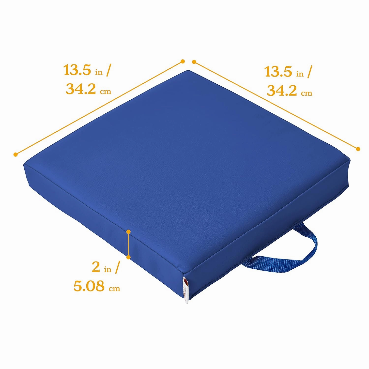 ECR4Kids SoftZone Floor Cushions, Square, Flexible Seating, Blue, 6-Piece