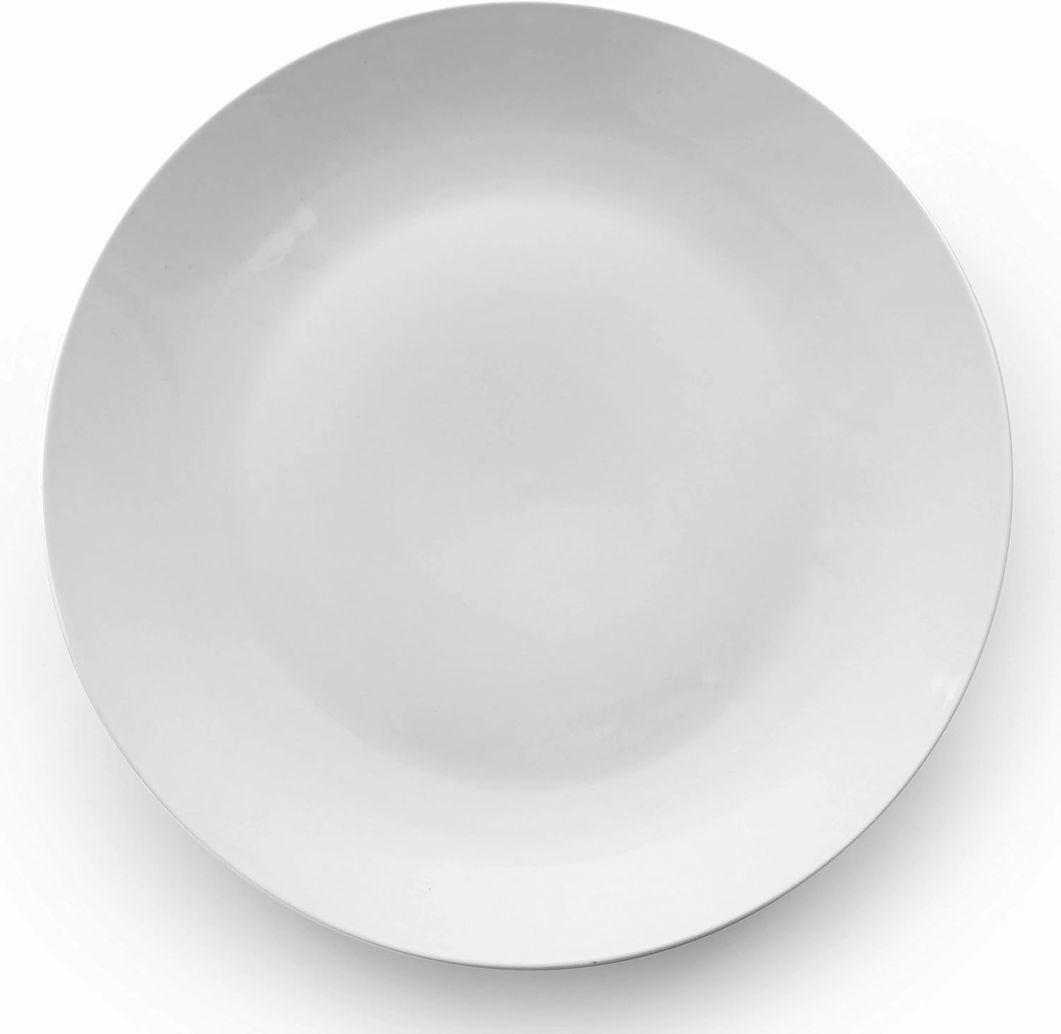 Elama White Porcelain Dish Dinnerware Set, 18 Piece, Luna