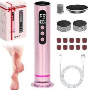 Electric Foot Callus Remover - 2 in 1 Electric Foot File,Adjustable Speed Foot File with Sandpaper Discs & Grinding Heads, 9 Speeds Callus Remover for Feet, Pedicure Tools for Valentine's Day Gift