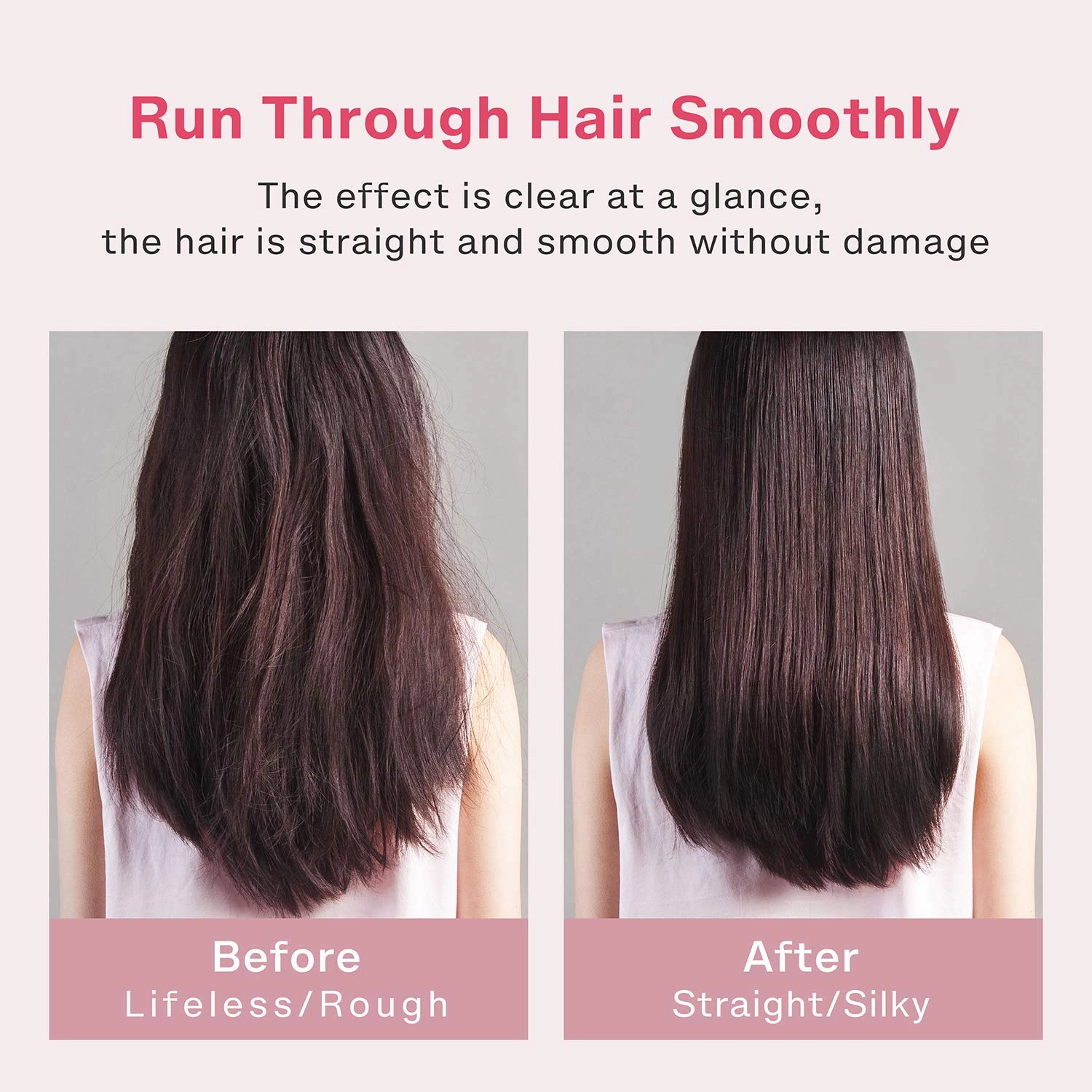 Electric Hot Ceramic Curler Straightener Brush Pressing Iron for Natural Black Hair, Anti-Scald Wig and Beard Straightening Comb