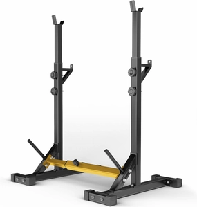 Elevens Squat Rack Stand Adjustable Bench Press Rack Barbell Rack Stand Multi-Function Weight Lifting Rack for Home Gym Strength Training