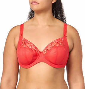 Elomi Women’s Charley Floral Embroidery, Low Plunge, Dd  Bras