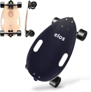 Elos Mini Longboard Cruiser Skateboards - Lightweight, Portable & Durable Wooden Commuter Cruiser Board. for Beginners & Experienced Riders - Easy to Carry w Handle