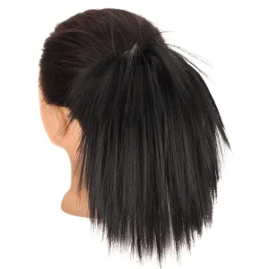 ENGENDER Hair Bun 1 Pack Synthetic Messy Bun with Elastic Rubber Band Wig Straight Hair Ponytail Extensions Hair Bun for Women Hair Piece(07)
