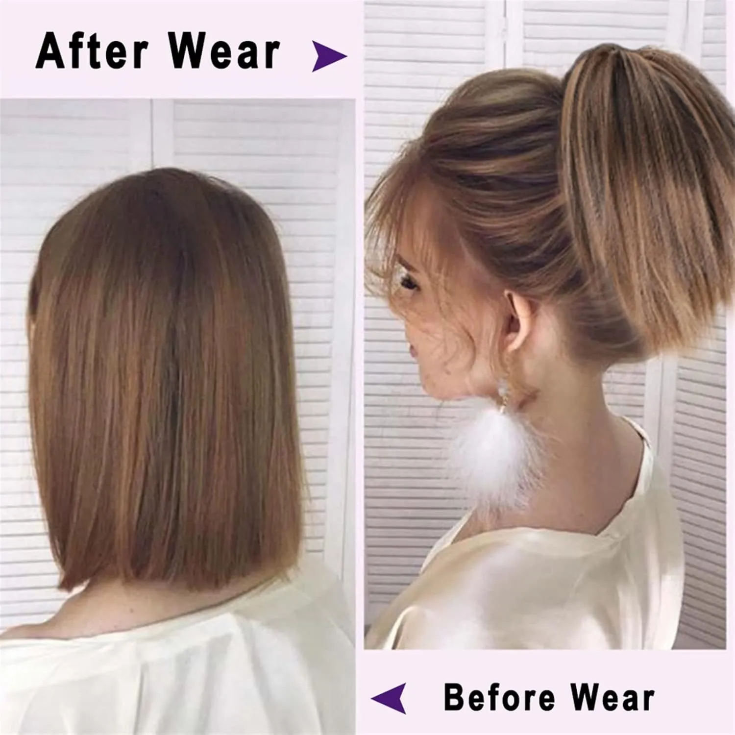 ENGENDER Hair Bun 1 Pack Synthetic Messy Bun with Elastic Rubber Band Wig Straight Hair Ponytail Extensions Hair Bun for Women Hair Piece(07)