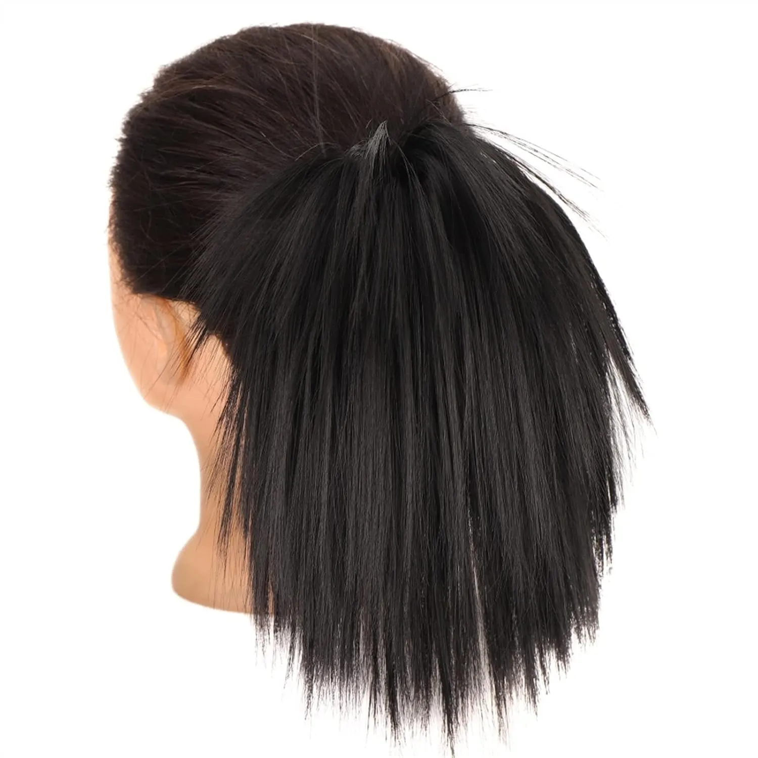 ENGENDER Hair Bun 1 Pack Synthetic Messy Bun with Elastic Rubber Band Wig Straight Hair Ponytail Extensions Hair Bun for Women Hair Piece(07)