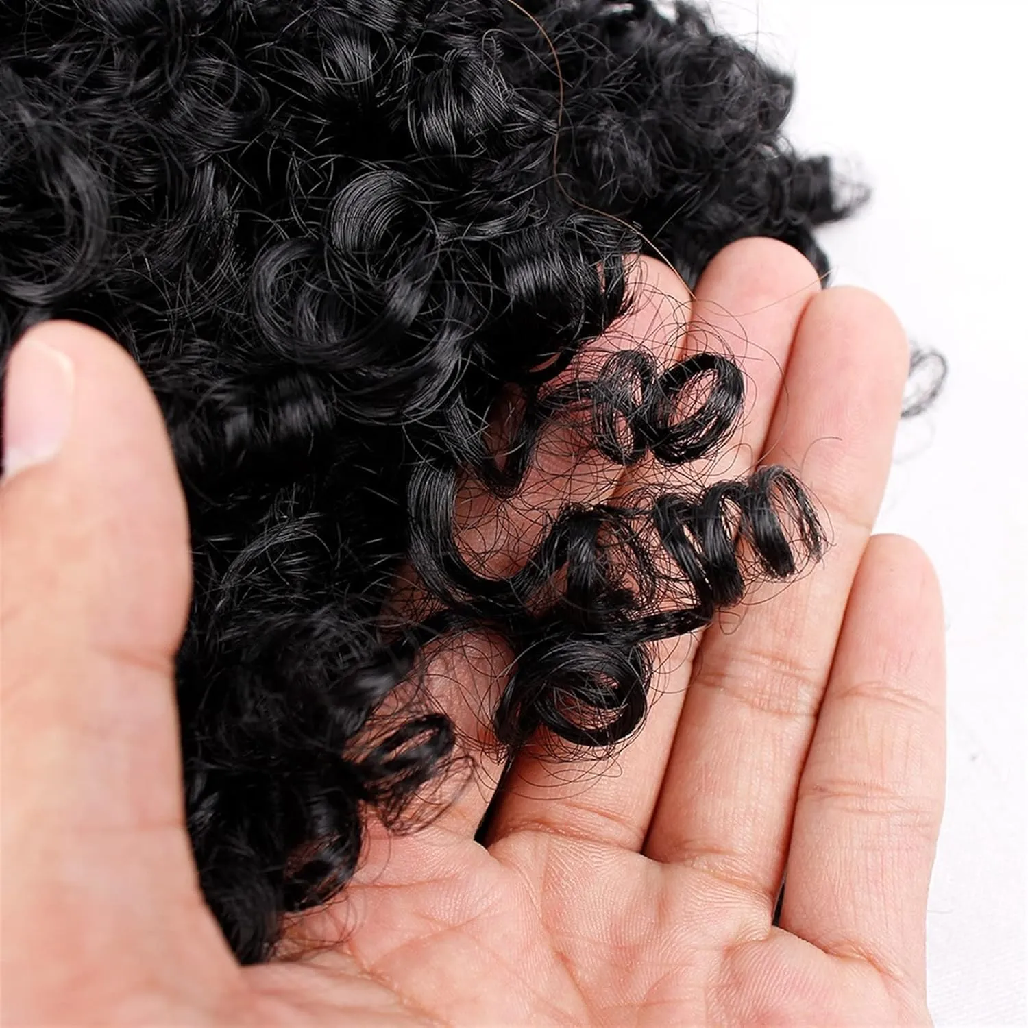 ENGENDER Hair Bun Women's Synthetic Hair Bun Afro Curly Shaggy Ponytail Extensions with Drawstring Shaggy Bun for Black Women Hair Piece(01)