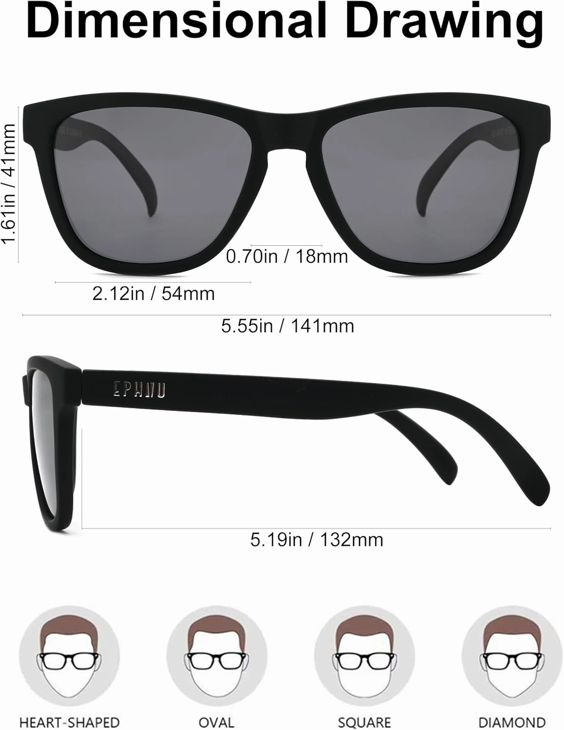 EPHIU Polarized Sports Sunglasses for Men & Women – UV400 No Slip No Bounce Mirror Lenses for Running/Cycling/Hiking