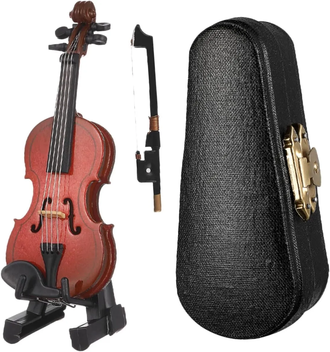 ERINGOGO 1 Set Tiny Things Fiddle Violin Mini Musical Bow Miniature Miniature Violin Adornment Photo Props Decorative Mini Instrument Small Instrument Adornment Desktop Decor Wood