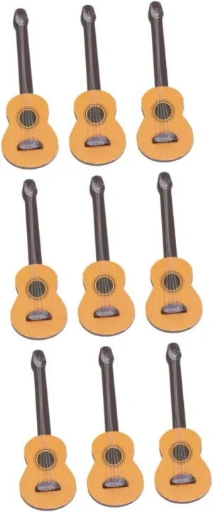 ERINGOGO 3sets Mini Guitar Ornament Wooden Desktop Accessories for Crafts Miniature Musical Instruments for Decor Made from Pine Family Friends or Colleagues 3pcs*3