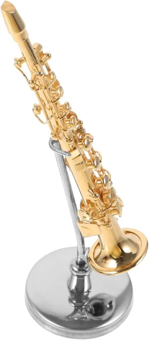 ERINGOGO Tiny Saxophone Model Mini Musical Instrument Miniature Sax Tabletop Decor for Music Lovers