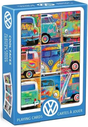 EuroGraphics Volkswagen Cool Faces Playing Cards, 54 Card Deck, with 54 Colored Images and Casino-Quality Finish, Collectible Art VW Bus Series