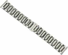 Ewatchparts 22mm Solid Watch Band Compatible With Omega Speedmaster Moon Shiny Center Stainless Steel