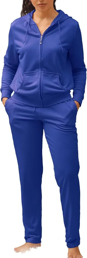 Facitisu Tracksuit for Women Set 2 Piece Joggers Terry Jogging Sweat Outfits Hoodie and Sweatpants