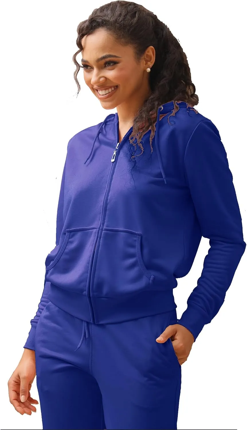 Facitisu Tracksuit for Women Set 2 Piece Joggers Terry Jogging Sweat Outfits Hoodie and Sweatpants