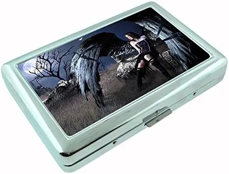 Fairy D18 Silver Metal Cigarette Case Pixies Mythical Folklore Magical