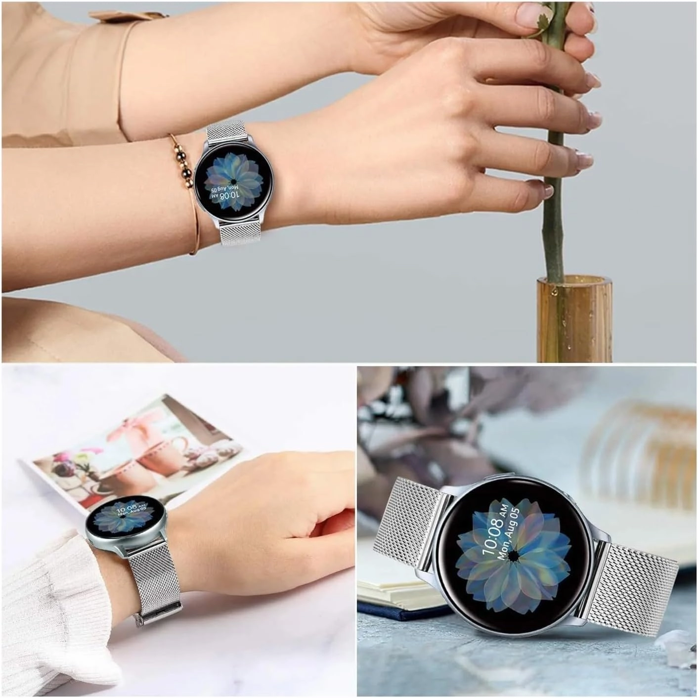 Fashion shiny Protector Case Metal Strap set， For Samsung Galaxy Watch 7 40mm 44mm Strap For Galaxy Watch 6 5 4 40mm 44mm Bracelet