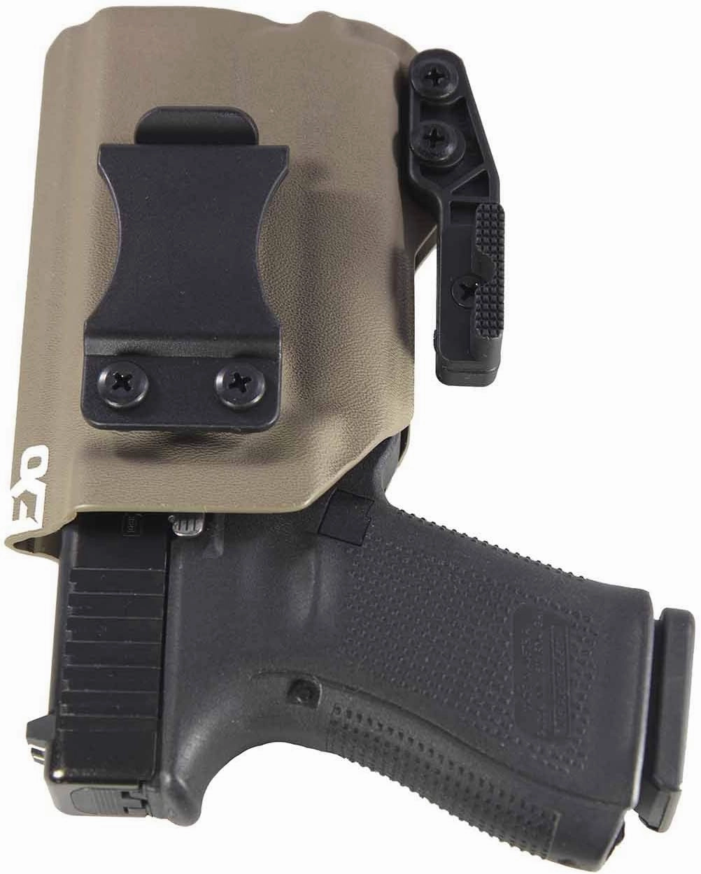 FDO Industries -Formerly Fierce Defender- IWB Kydex Holster Compatible with Glock 19 23 32 w/Olight PL Mini 2 The Paladin Series -Made in USA-
