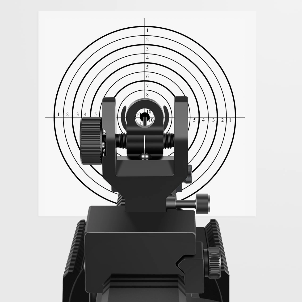 Feyachi Flip Up Rear Front and Iron Sights Best Backup fits Picatinny & Weaver Rails