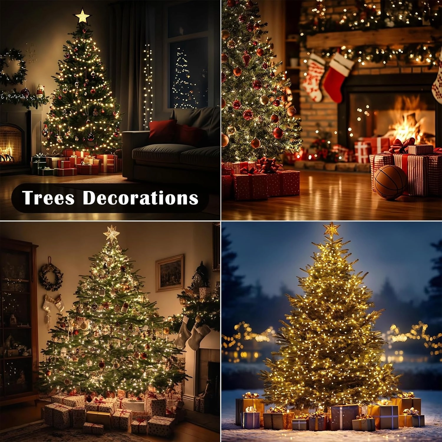 Firecracker Fairy Lights,50FT 500Leds Waterproof Twinkle Lights Plug in,8 Modes Remote String Light for Indoor Outdoor Christmas Wedding Birthday Patio Garden Decor,Green Wire,Warm White