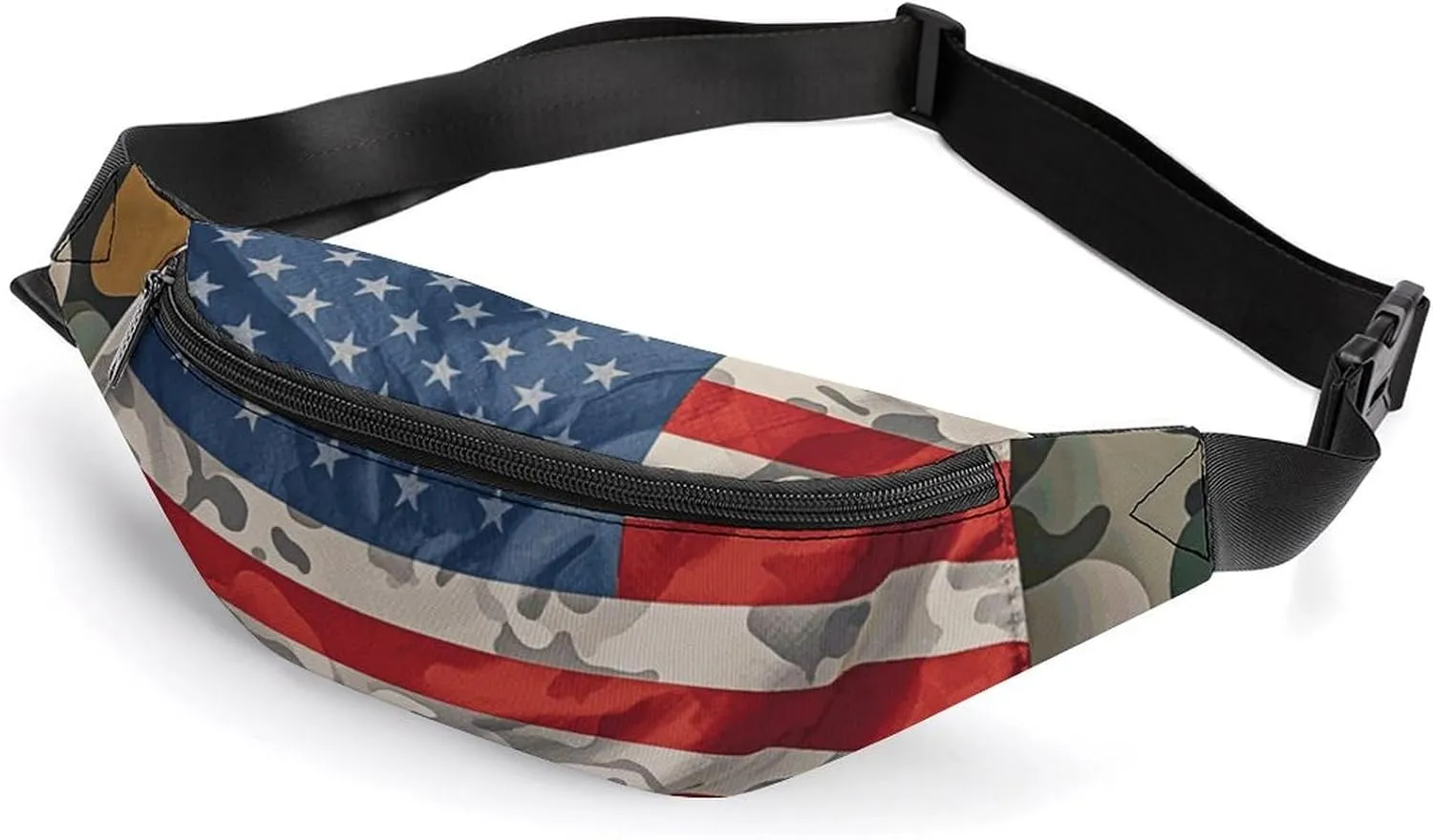 Flags Belt Bag with Adjustable Strap, Lightweight Travel Crossbody Bags, Hands-Free Mini Fanny Packs in Running Gym