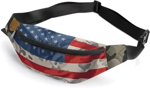 Flags Belt Bag with Adjustable Strap, Lightweight Travel Crossbody Bags, Hands-Free Mini Fanny Packs in Running Gym