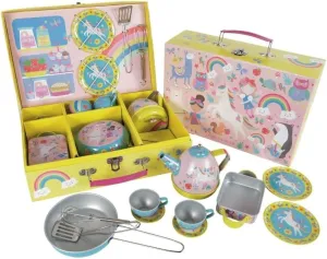 Floss & Rock 43P6397 Rainbow Musical Kitchen Playset, Set of 12, Multicolor, 29 x 19 x 9.5cm