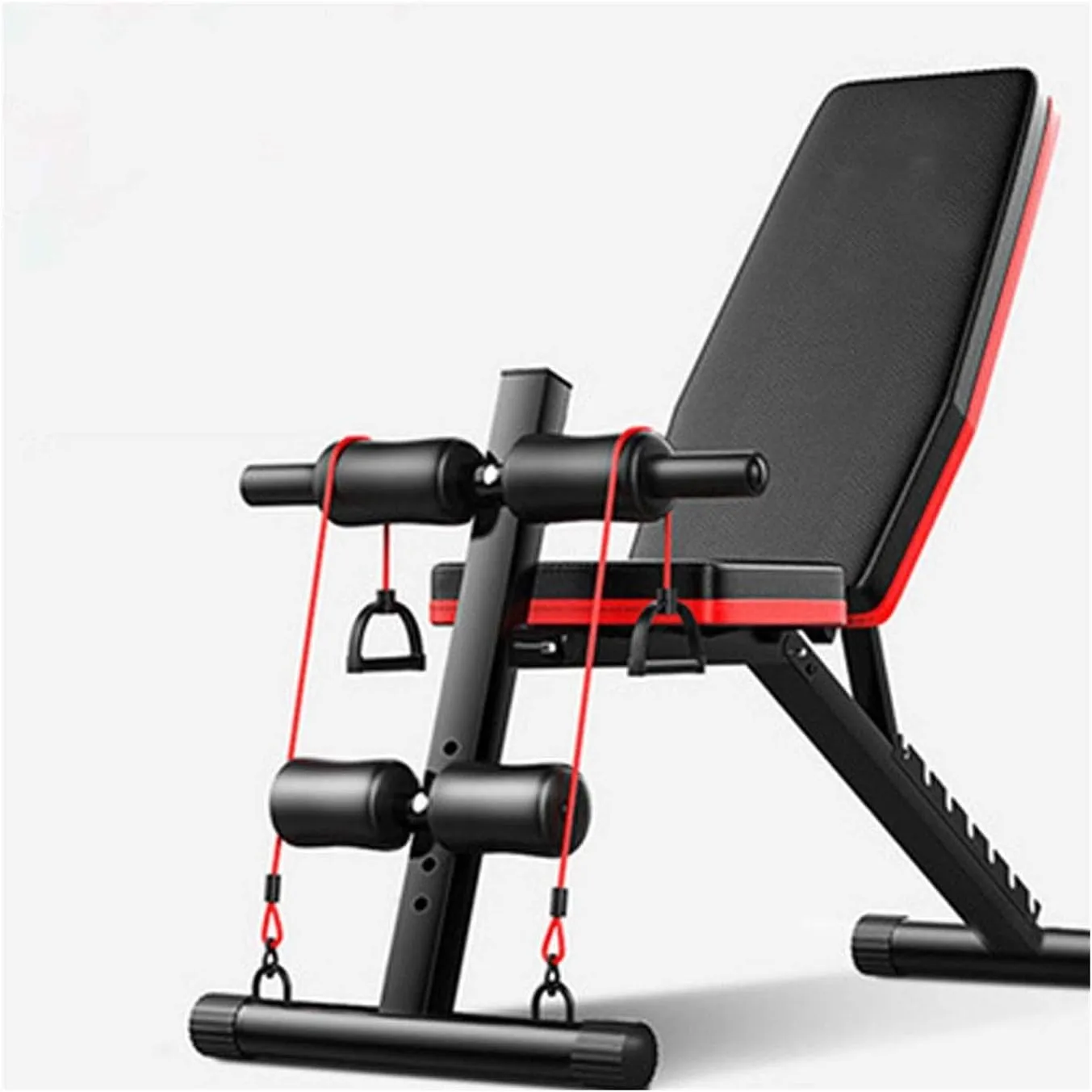 Foldable-Sit-Up-Bench-Trainer-Supine PU-Leather-Panel Adjustable-Weight-Bench Foldable Sit Up Bench