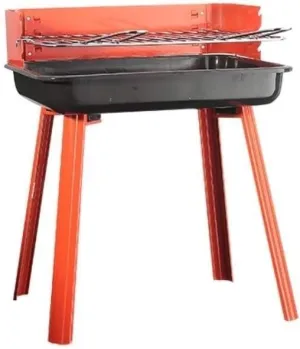 Folded Portable Charcoal BBQ Grill Outdoor Barbecue Charcoal Stainless Steel Kebab Grill Folding Grill Portable Grill for Camping(Color:Black)